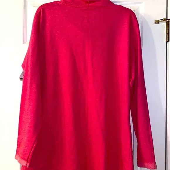 NWT Hanes Long Sleeve Super Soft Lightweight Pink Turtleneck Sweater - Picture 5 of 7